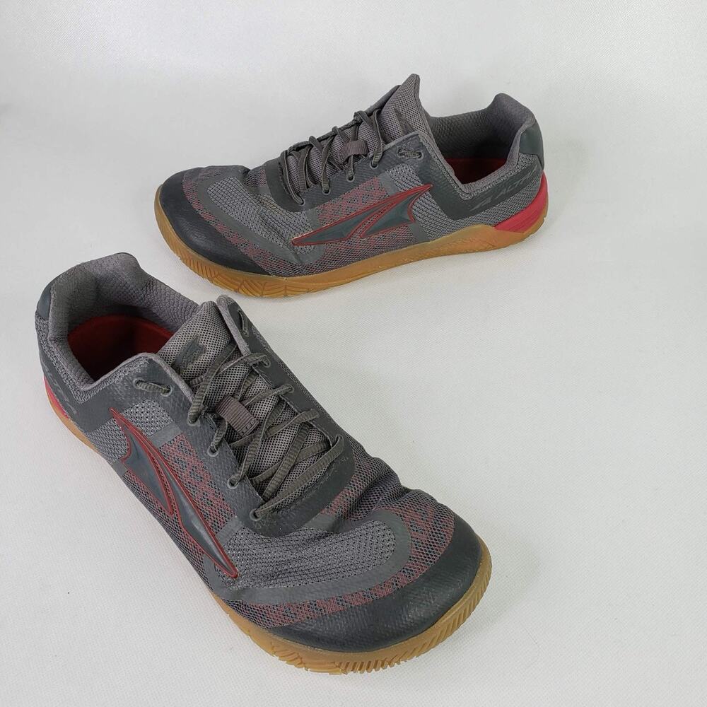 Altra HiiT XT Mens 9.5 Cross Training Shoes Grey Red Gum Zero Drop Barefoot Gym